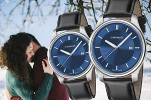 đồng hồ dây da cặp thương hiệu Wenger