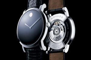 Thiết kế đồng hồ dây da Movado một chấm chinh phục nhân loại