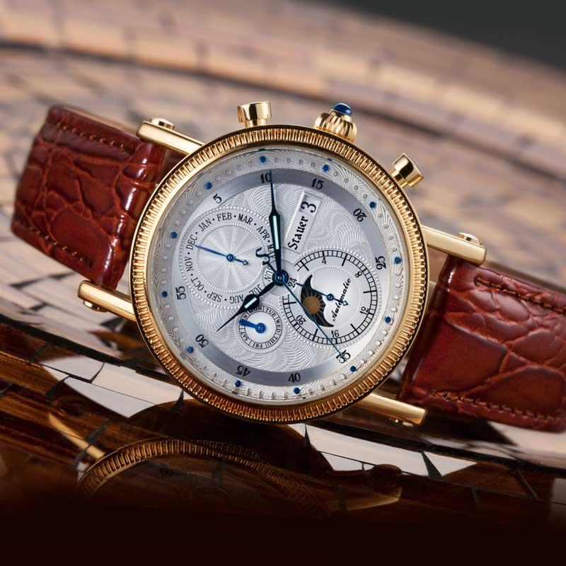 đồng hồ cơ dây da chính hãng