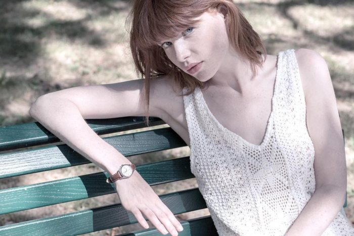 đồng hồ nữ dây da