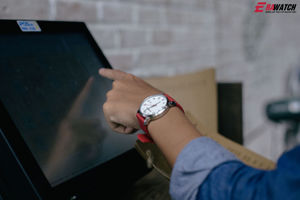 đồng hồ quai da nam chính hãng