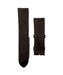 Dây Đồng Hồ Da Bò Thật Màu Đen Chỉ Vàng Size 20 - 22MM - BN006