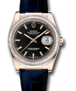 Đồng Hồ Rolex 116185BBR bkibl - Datejust 36 Everose Gold - Diamond Bezel - LeatherĐồng Hồ Rolex 116185BBR bkibl - Datejust 36 Everose Gold - Diamond Bezel - Leather