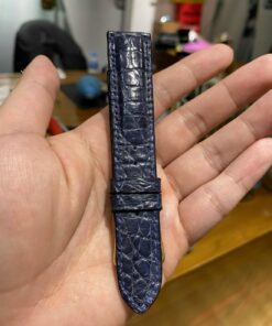 Dây đồng hồ da cá sấu màu xanh size từ 20 - 22 - CS0013Dây đồng hồ da cá sấu màu xanh size từ 20 - 22 - CS0013