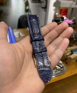 Dây đồng hồ da cá sấu màu xanh size từ 20 - 22  - CS0017Dây đồng hồ da cá sấu màu xanh size từ 20 - 22 - CS0017
