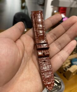 Dây đồng hồ da cá sấu màu nâu size từ 20 - 22 - CS0010Dây đồng hồ da cá sấu màu nâu size từ 20 - 22 - CS0010