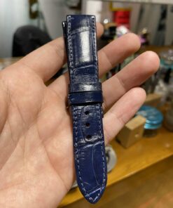 Dây đồng hồ da cá sấu màu xanh size từ 20 - 22 - CS0012Dây đồng hồ da cá sấu màu xanh size từ 20 - 22 - CS0012