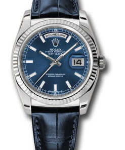 Đồng hồ Rolex 118139 bll - Day-Date 36 White Gold - Fluted Bezel - LeatherĐồng hồ Rolex 118139 bll - Day-Date 36 White Gold - Fluted Bezel - Leather