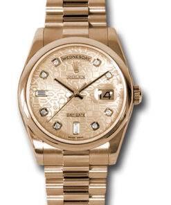 Đồng hồ Rolex 118205 chjdp - Day-Date 36 Pink Gold - Domed Bezel - PresidentĐồng hồ Rolex 118205 chjdp - Day-Date 36 Pink Gold - Domed Bezel - President