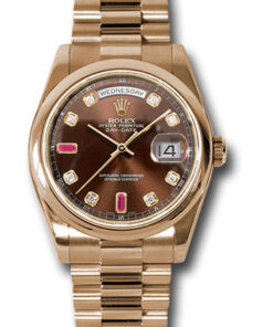 Đồng hồ Rolex 118205 chodrp - Day-Date 36 Pink Gold - Domed Bezel - PresidentĐồng hồ Rolex 118205 chodrp - Day-Date 36 Pink Gold - Domed Bezel - President