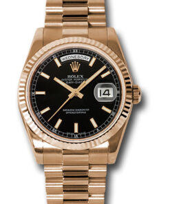 Đồng hồ Rolex 118235 bksp - Day-Date 36 Pink Gold - Fluted Bezel - PresidentĐồng hồ Rolex 118235 bksp - Day-Date 36 Pink Gold - Fluted Bezel - President