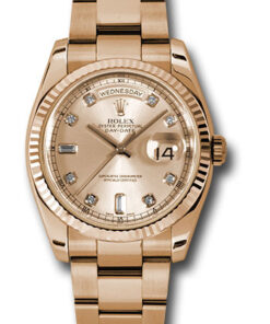 Đồng hồ Rolex 118235 chdo - Day-Date 36 Pink Gold - Fluted Bezel - OysterĐồng hồ Rolex 118235 chdo - Day-Date 36 Pink Gold - Fluted Bezel - Oyster