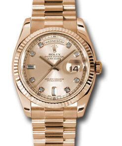 Đồng hồ Rolex 118235 chdp - Day-Date 36 Pink Gold - Fluted Bezel - PresidentĐồng hồ Rolex 118235 chdp - Day-Date 36 Pink Gold - Fluted Bezel - President
