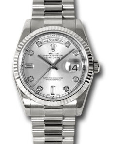 Đồng hồ Rolex 118239 sdp - Day-Date 36 White Gold - Fluted Bezel - PresidentĐồng hồ Rolex 118239 sdp - Day-Date 36 White Gold - Fluted Bezel - President