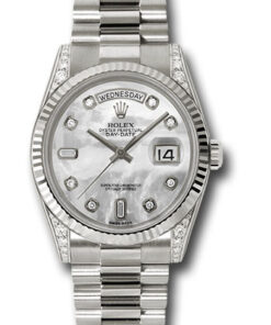 Đồng hồ Rolex 118339 mdp - Day-Date 36 White Gold - Fluted Bezel - Dia Lugs - PresidentĐồng hồ Rolex 118339 mdp - Day-Date 36 White Gold - Fluted Bezel - Dia Lugs - President