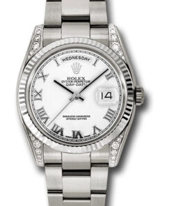 Đồng hồ Rolex 118339 wro - Day-Date 36 White Gold - Fluted Bezel - Dia Lugs - OysterĐồng hồ Rolex 118339 wro - Day-Date 36 White Gold - Fluted Bezel - Dia Lugs - Oyster
