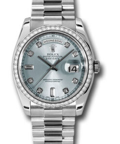 Đồng hồ Rolex 118346 gladp - Day-Date 36 Platinum - Dia Bezel - PresidentĐồng hồ Rolex 118346 gladp - Day-Date 36 Platinum - Dia Bezel - President