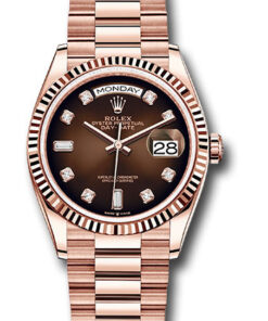 Đồng hồ Rolex 128235 brodp - Day-Date 36 Everose Gold - Fluted Bezel - PresidentĐồng hồ Rolex 128235 brodp - Day-Date 36 Everose Gold - Fluted Bezel - President