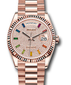 Đồng hồ Rolex 128235 dprsp - Day-Date 36 Everose Gold - Fluted Bezel - PresidentĐồng hồ Rolex 128235 dprsp - Day-Date 36 Everose Gold - Fluted Bezel - President