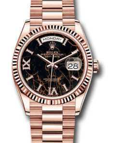 Đồng hồ Rolex 128235 edr69p - Day-Date 36 Everose Gold - Fluted Bezel - PresidentĐồng hồ Rolex 128235 edr69p - Day-Date 36 Everose Gold - Fluted Bezel - President