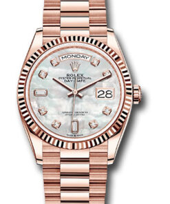 Đồng hồ Rolex 128235 mdp - Day-Date 36 Everose Gold - Fluted Bezel - PresidentĐồng hồ Rolex 128235 mdp - Day-Date 36 Everose Gold - Fluted Bezel - President