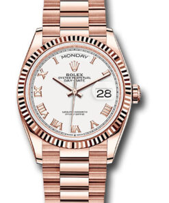 Đồng hồ Rolex 128235 wrp - Day-Date 36 Everose Gold - Fluted Bezel - PresidentĐồng hồ Rolex 128235 wrp - Day-Date 36 Everose Gold - Fluted Bezel - President