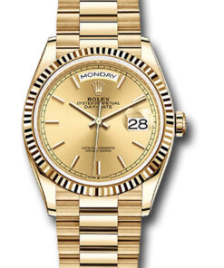 Đồng hồ Rolex 128238 chip - Day-Date 36 Yellow Gold - Fluted Bezel - PresidentĐồng hồ Rolex 128238 chip - Day-Date 36 Yellow Gold - Fluted Bezel - President