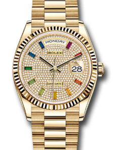 Đồng hồ Rolex 128238 dprsp - Day-Date 36 Yellow Gold - Fluted Bezel - PresidentĐồng hồ Rolex 128238 dprsp - Day-Date 36 Yellow Gold - Fluted Bezel - President