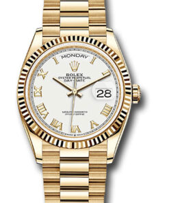 Đồng hồ Rolex 128238 wrp - Day-Date 36 Yellow Gold - Fluted Bezel - PresidentĐồng hồ Rolex 128238 wrp - Day-Date 36 Yellow Gold - Fluted Bezel - President