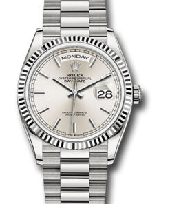 Đồng hồ Rolex 128239 sip - Day-Date 36 White Gold - Fluted Bezel - PresidentĐồng hồ Rolex 128239 sip - Day-Date 36 White Gold - Fluted Bezel - President