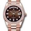 Đồng hồ Rolex 128345RBR brodp - Day-Date 36 Everose Gold - 52 Dia Bezel - President 1 128345RBRbrodp