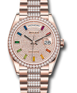 Đồng hồ Rolex 128345RBR dprsdp Day-Date 36 Everose Gold - 52 Dia Bezel - Dia PresidentĐồng hồ Rolex 128345RBR dprsdp Day-Date 36 Everose Gold - 52 Dia Bezel - Dia President