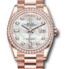 Đồng hồ Rolex 128345RBR mdp - Day-Date 36 Everose Gold - 52 Dia Bezel - President 1 128345RBRmdp