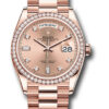 Đồng hồ Rolex 128345RBR rodp - Day-Date 36 Everose Gold - 52 Dia Bezel - President 1 128345RBRrodp