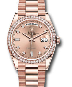 Đồng hồ Rolex 128345RBR rodp - Day-Date 36 Everose Gold - 52 Dia Bezel - PresidentĐồng hồ Rolex 128345RBR rodp - Day-Date 36 Everose Gold - 52 Dia Bezel - President