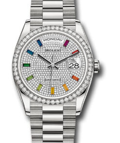 Đồng hồ Rolex 128349RBR dprsp - Day-Date 36 White Gold - 52 Dia Bezel - PresidentĐồng hồ Rolex 128349RBR dprsp - Day-Date 36 White Gold - 52 Dia Bezel - President