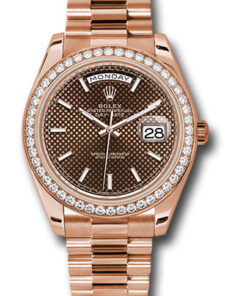 Đồng hồ Rolex 228345RBR chodmip - Day-Date 40 Everose Gold - Diamond BezelĐồng hồ Rolex 228345RBR chodmip - Day-Date 40 Everose Gold - Diamond Bezel