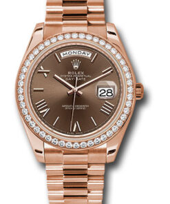 Đồng hồ Rolex 228345RBR chorp - Day-Date 40 Everose Gold - Diamond BezelĐồng hồ Rolex 228345RBR chorp - Day-Date 40 Everose Gold - Diamond Bezel
