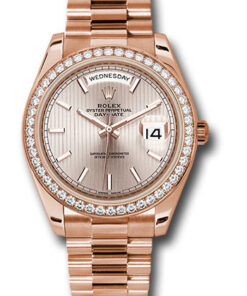 Đồng hồ Rolex 228345RBR sdsmip - Day-Date 40 Everose Gold - Diamond BezelĐồng hồ Rolex 228345RBR sdsmip - Day-Date 40 Everose Gold - Diamond Bezel