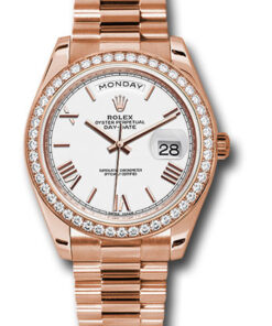 Đồng hồ Rolex 228345RBR wrp - Day-Date 40 Everose Gold - Diamond BezelĐồng hồ Rolex 228345RBR wrp - Day-Date 40 Everose Gold - Diamond Bezel