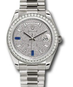 Đồng hồ Rolex 228349RBR dp7d2sp - Day-Date 40 White Gold - Diamond BezelĐồng hồ Rolex 228349RBR dp7d2sp - Day-Date 40 White Gold - Diamond Bezel