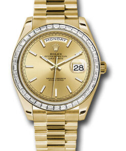 Đồng hồ Rolex 228398TBR chip - Day-Date 40 Yellow Gold - Baguette Diamond BezelĐồng hồ Rolex 228398TBR chip - Day-Date 40 Yellow Gold - Baguette Diamond Bezel