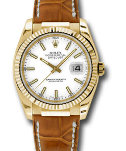 Đồng Hồ Rolex 116138 wsb - Datejust 36 Yellow Gold - Fluted Bezel - LeatherĐồng Hồ Rolex 116138 wsb - Datejust 36 Yellow Gold - Fluted Bezel - Leather