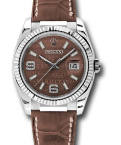 Đồng Hồ Rolex 116139 brwdab - Datejust 36 White Gold - Fluted Bezel - LeatherĐồng Hồ Rolex 116139 brwdab - Datejust 36 White Gold - Fluted Bezel - Leather