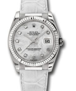 Đồng Hồ Rolex 116139 mdw - Datejust 36 White Gold - Fluted Bezel - LeatherĐồng Hồ Rolex 116139 mdw - Datejust 36 White Gold - Fluted Bezel - Leather