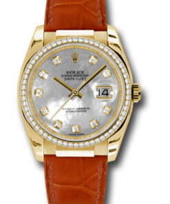 Đồng Hồ Rolex 116188 md - Datejust 36 Yellow Gold - Diamond Bezel - Leather116188md-1