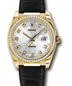 Đồng Hồ Rolex 116188 sjd - Datejust 36 Yellow Gold - Diamond Bezel - Leather116188sjd-1