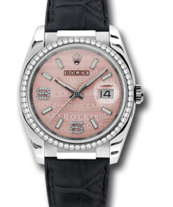 Đồng Hồ Rolex 116189 pwdal - Datejust 36 White Gold - Diamond Bezel - LeatherĐồng Hồ Rolex 116189 pwdal - Datejust 36 White Gold - Diamond Bezel - Leather
