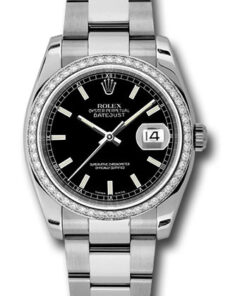 Đồng Hồ Rolex 116244 bkio - Datejust 36 Steel and White Gold - Diamond Bezel - OysterĐồng Hồ Rolex 116244 bkio - Datejust 36 Steel and White Gold - Diamond Bezel - Oyster