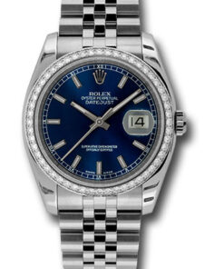 Đồng Hồ Rolex 116244 blij - Datejust 36 Steel and White Gold - Diamond Bezel - JubileeĐồng Hồ Rolex 116244 blij - Datejust 36 Steel and White Gold - Diamond Bezel - Jubilee